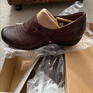 Dansko Chocolate Brown Leather Flats